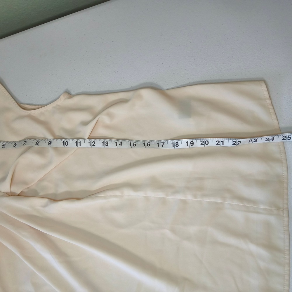 SHEIN Cream Twisted Knot Neck Sleeveless Blouse Cap Sleeve Top Size M Medium - Picture 5 of 6